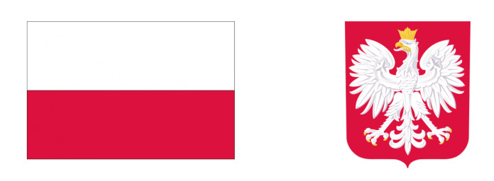 Flaga Polska i Godło Polski