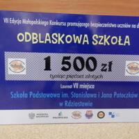 Zdjęcie ilustracyjne wiadomości: Odblaskowa Szkoła w Rdziostowie w finale Małopolskiego Konkursu #17