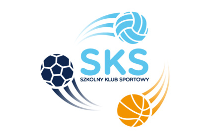 Logo SKS - piłki na planie okręgu