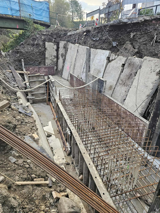 budowa nowego mostu nad potokiem Łęgówka