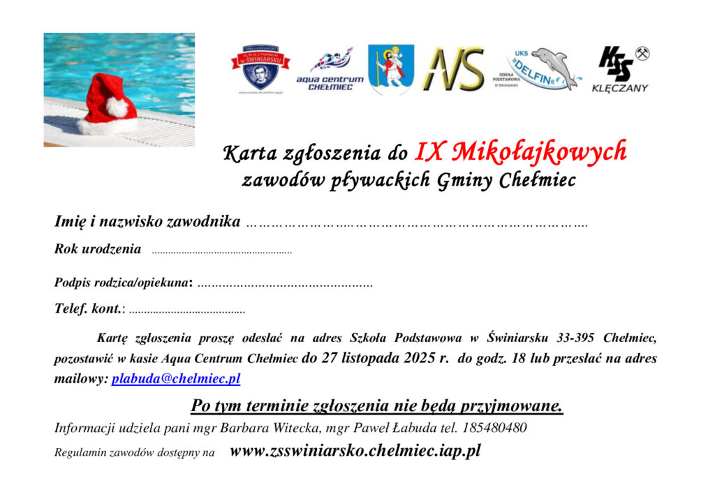 Mikołajkowe Pływanie
