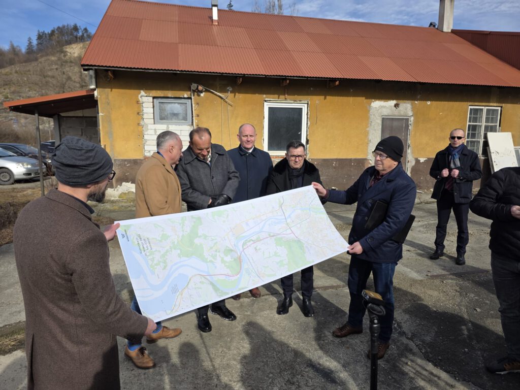 most nad Dunajcem z lotu ptaka