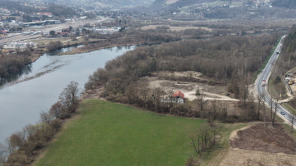 Z lotu ptaka - most nad Dunajcem