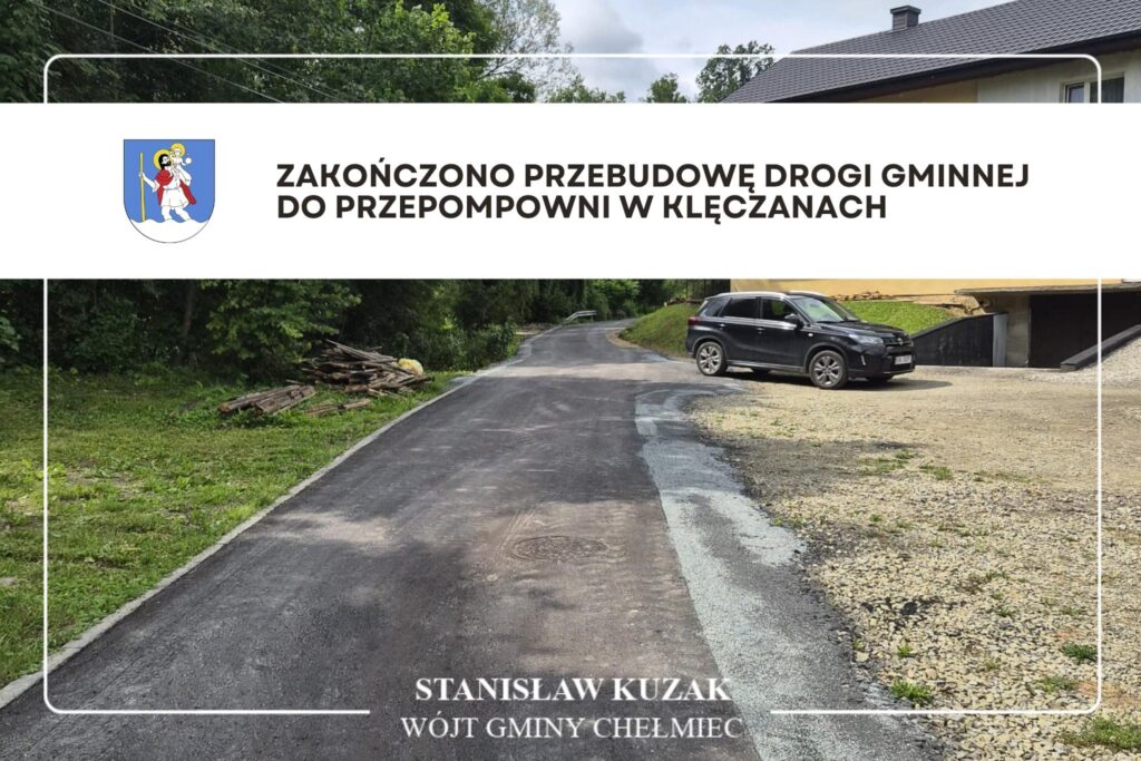 przebudowa drogi w Klęczanach