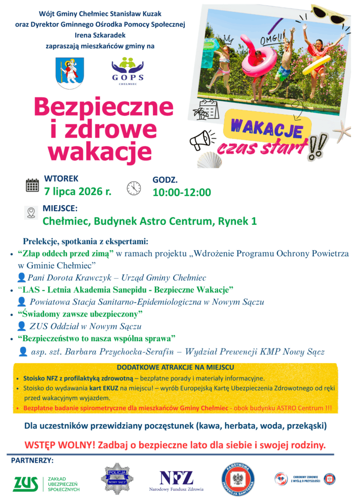 bezpieczne i zdrowe wakacje