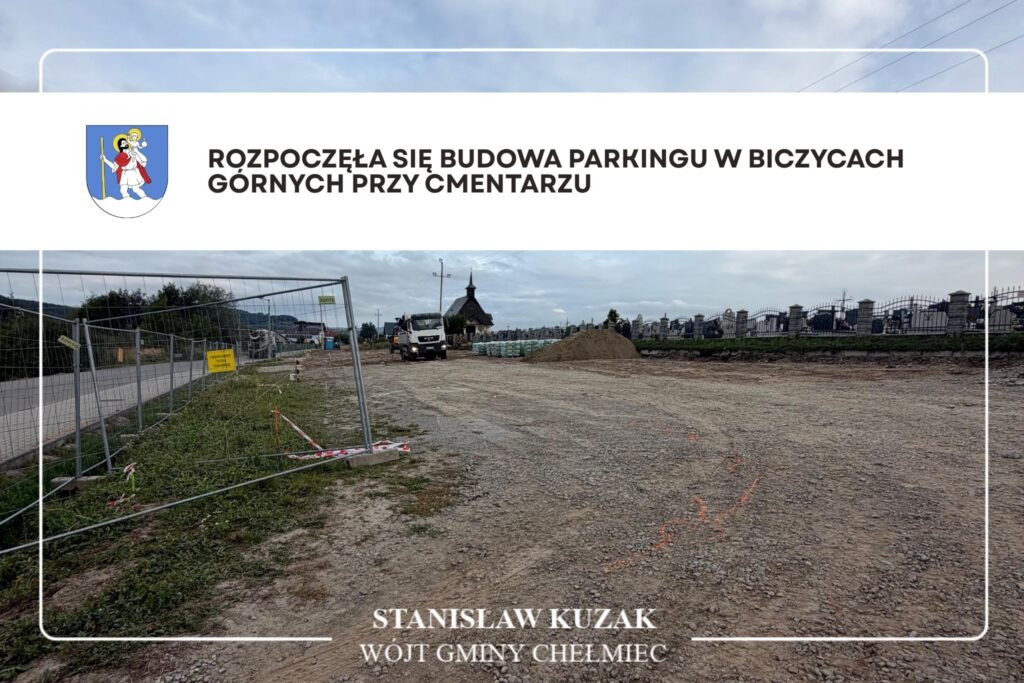 budowa parkingu w Biczycach Górnych przy cmentarzu