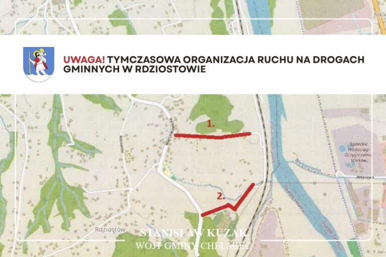 Tymczasowa organizacja ruchu na drogach gminnych w Rdziostowie