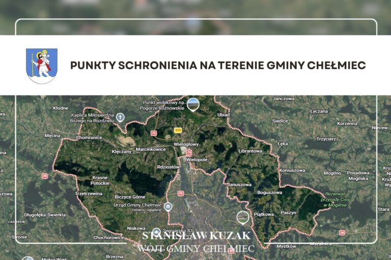 Punkty schronienia na terenie gminy Chełmiec