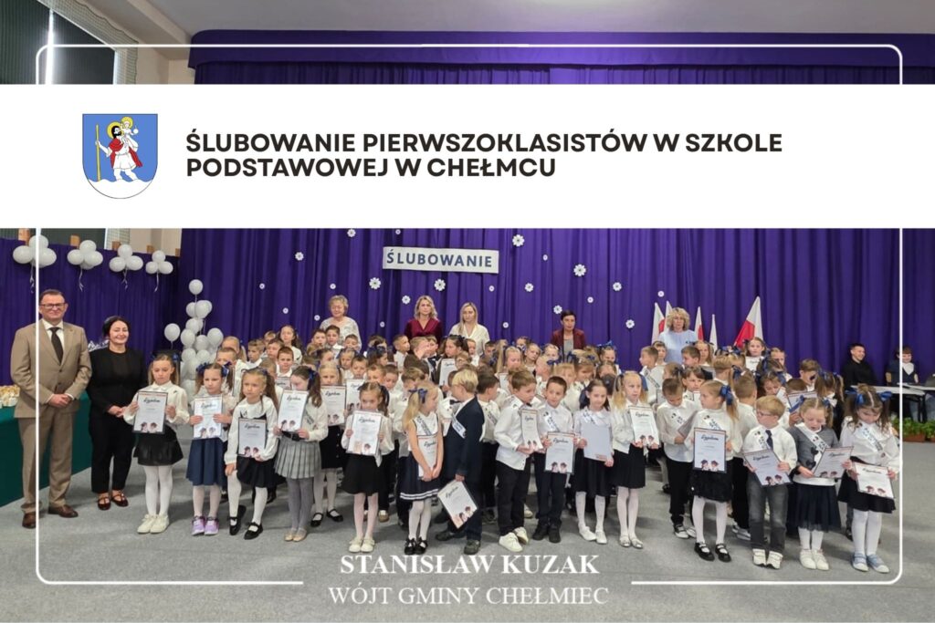 Ślubowanie pierwszoklasistów w Szkole Podstawowej w Chełmcu