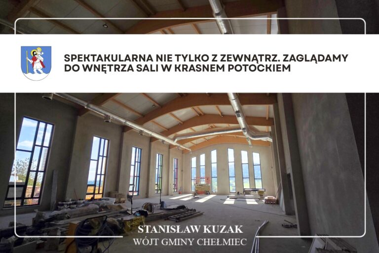 Zaglądamy do wnętrza sali w Krasnem Potockiem
