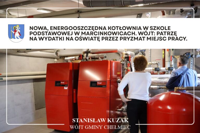 kotłownia w Szkole Podstawowej w Marcinkowicach